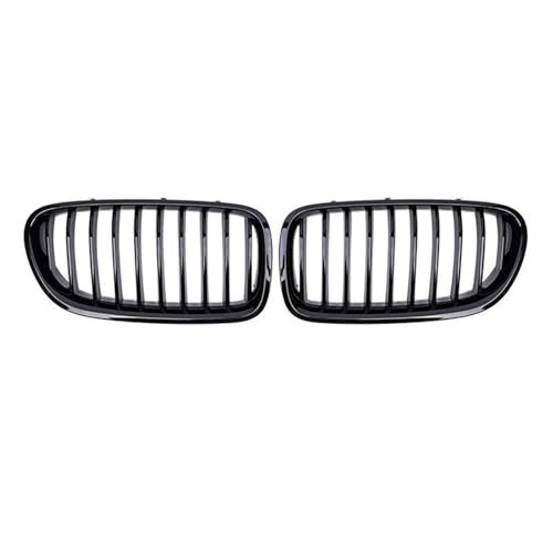 ECZDDEFS Auto Frontgrill Für B&MW 5er F10 F11 F18 520i 523i 525i 2010-2016 Auto-Frontnierengrill Renngrills Schwarz Glänzender Grill Frontstoßstangen-Kühlergrill(Gloss Black)