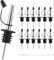 ASelected 12PCS of stainless steel wine bottle pourers Cone pourer Spirits wine pourer for bar tavern home oil pourer