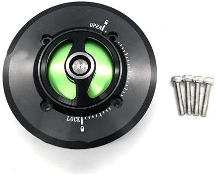 Tankverschluss mit Schloss Schlüsseln 104,5 mm Motorrad CNC Kraftstofftankkappe KLAFTLICHE KLAFF Cap CABE FÜR BMW R1200GS 2008-2012 für BMW R1200GS für Adventure 2007-2010(Green)