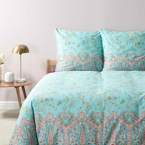 Bassetti Feinste original Bettwäsche im typischen Design für gehobene Ansprüche, Versch. Modelle zur Auswahl (Einzelbett 140x200 | 70x90, Indian Roses T1)