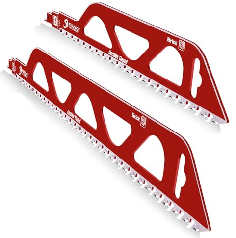 PAYA Säbelsägeblätter 2x Abbruch-Sägeblätter für Säbelsäge(305mm & 455mm) - Hartmetall Carbide Spezialblätter für Porenbeton, Hohlblocksteine & Mauerwerk Vibrationsarm PY1501&1502