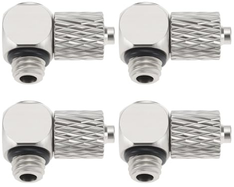 SG Store 4 Pièces Raccords Hydrauliques Coudés à 90° RC M5 Adaptés Aux Tuyaux Extérieurs de 4 Mm de Diamètre