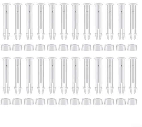 Eawfgtuw 24 perni in plastica per giunti per piscina e guarnizioni in gomma, ricambio connettore per piscina, parti di ricambio per piscina Intex Frame
