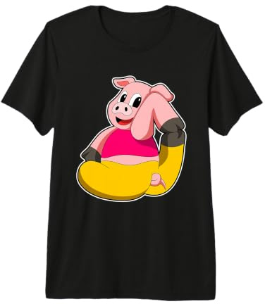 Schwein Yoga Fitness Gymnastik Premium T-Shirt