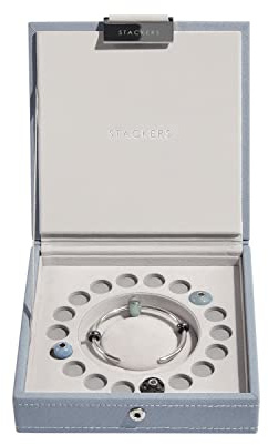 Stackers Dusky Blue Charm Lidded Jewellery Box