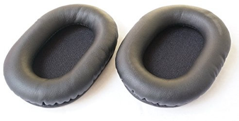 Coussinet d'oreille de remplacement Coussinets de cuir réparation de pièces pour Pilot Earphone aviation Hearphone Racing Réservoir et micro casque (Earmuffes) 95x70x20 mm (1 paire)