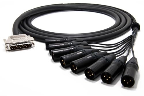 enoaudio Mogami 2932 8 Multicore Analog Kabel Breakout | Gold D-Sub 25 - Neutrik XLR male | HiFi, 3.0 m