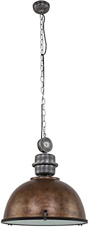 Steinhauer Bikkel XXL Hängeleuchte Braun 52 cm breit