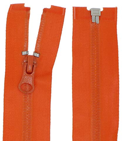 Zipworld - Cerniera lampo impermeabile in plastica divisibile (arancione - 157, 70 cm)