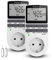Digitale Zeitschaltuhr Steckdose, Maxcio Programmierbare Elektronische Timer Steckdose mit 10 konfigurierbaren Schaltprogramme und Anti-Theft-Modus, Mit 2 Reset-Pins, 16A / 3680W (2 Packs)