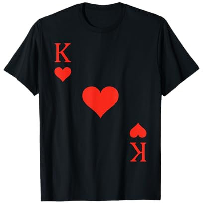 Kartenspiel Karneval Kostüm Spielkarten Herz König Fasching T-Shirt