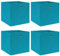 vidaXL 4X Aufbewahrungsbox Zusammenklappbar Spielkiste Regalkorb Faltkiste Korb Kinderbox Box Kiste Regalbox Staubox Babyblau 32×32×32cm Stoff