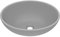 vidaXL Waschbecken Luxuriös Oval mit Abflussloch Waschschale Aufsatzwaschbecken Waschtisch Waschplatz Handwaschbecken Matt Hellgrau 40x33cm Keramik