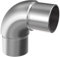 Sellon24® Edelstahlrohr Edelstahl Rundbogen Rohrbogen 90° für Rohr 42,4 x 2,0mm Handlauf Verbinder Steckfitting Winkel Rohrverbinder Geländer Handlauf Balkon Rohrbogen Splitt Endstück V2A geschliffen