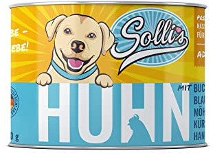 Sollis Hundefutter Nassfutter 6er-Pack | ohne Getreide | Verschiedene Sorten & Größen (Huhn, 6x200g)