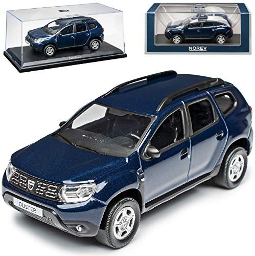 Dacia Duster II Navy Blau SUV 2. Generation Ab 2018 1/43 Norev Modell Auto mit individiuellem Wunschkennzeichen