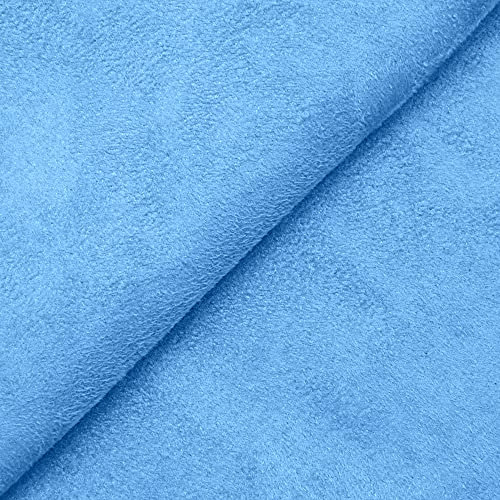 DESHOME Alessia - Stoff Meterware aus wasserabweisendem Mikrofaser, Stoffe für Sofa, Kissen, Möbelstücke, Stühle Beziehen Himmelblau - 1 Meter