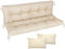 Cuscino per panca da giardino, impermeabile, 150x50x50 cm, per mobili da giardino, per pallet, per esterni e patio, con schienale, Beige [133]
