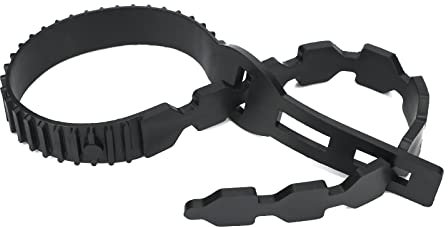 KINGLAKE 3Pcs 60cm Black Tree Ties Straps Supports Heavy Duty Shrub Ties Adjustable Interlock Garden Tree Ties for Shrub Rose Tree Plant Support
