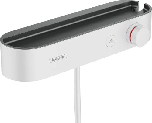 Hansgrohe Mitigeur Thermostatique Douche Showertablet Select 400, Robinet Thermostatique Douche, Blanc Mat, 24360700