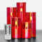 Eywamage Slim Rot Glass LED Kerzen mit Fernbedienung 5er Set Φ 2 H 3 4 5 6 7
