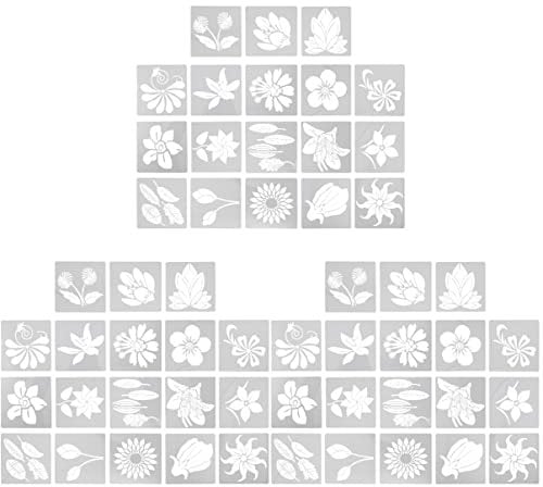 54 Stk Vorlage Für Blumenausschnitte Pflanzenschablonen Blumenvorlagen Aus Papier Zeichnungsvorlage Blumenschablonen Zum Dekorieren Weiß Kind Das Haustier Die Blumen Zeitschriften