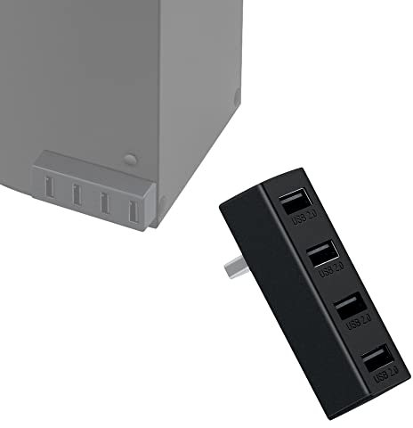 Mcbazel 4 Puertos USB Hub 2.0 para Xbox Series X/S, Adaptador de Expansión Portátil de Alta Velocidad USB Hub Splitter Compatible con Consola Xbox Series X/S - Negro