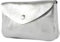 modamoda de - P11 - ital. Portefeuille en cuir pour femme, taille M, Argent métallisé, m, Élégant