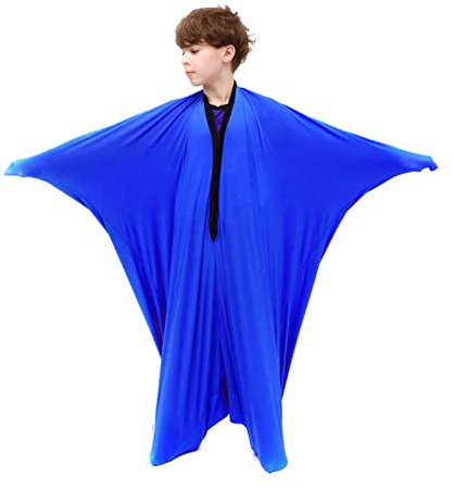 LINGJIONG Sensorische Socken für Kinder - Sonderzubehör Blaue Sensory Body Socke | Sichere Ganzkörperpackung zum Stressabbau, dehnbarer, atmungsaktiver, kuscheliger sensorischer Sack für Jungen