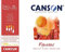 Canson Figueras, Papel óleo, Grano imitación lino, 290gsm, Bloc encolado por lado corto, A4-21x29,7cm, Blanco, 10 hojas