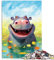 Puzzles für Erwachsene Geschenke Happy Hippo Delight Puzzles für Erwachsene 1000 Teile geeignet für Erwachsene Papppuzzles Lustige Puzzlespiele Größe: 26 x 38 cm