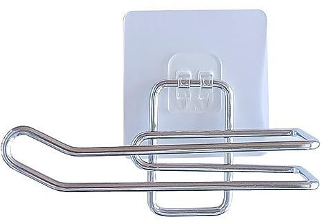 douceur d'intérieur, Porte Papier Toilette (13,2 x 7,5 x 6,4 cm) Filaire Premium Chrome, Métal