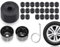ZoeTekway 17mm Radschraubenkappen, 23 Stück Schraubenabdeckung Auto Radkappen, 5 Stück Anti-Diebstahl Sperrschraubenkappe + 18 Stück Normal Auto Radkappen, Kompatibel mit VW und Audi