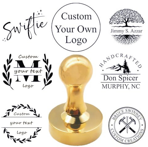 Kupferstempel für Geschäftslogo-Adress-Etiketten, personalisierbar, 18 Stück