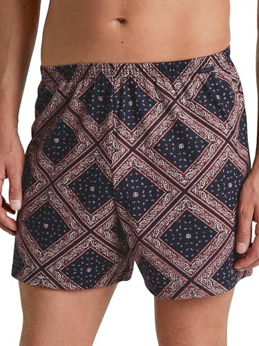 CALIDA Prints Boxershorts Herren, mit stoffüberzogenem Bund, aus 100% Baumwolle, ohne Eingriff