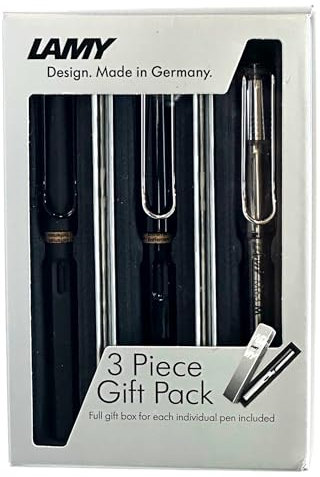 Lamy safari Füllfederhalter 3-teiliges Geschenkset - Feder M - Anthrazit, Schwarz, Vista