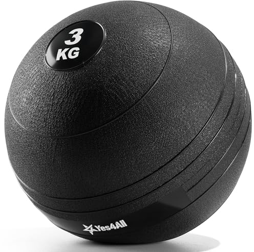 Yes4All Slam Ball - Smooth - KGs - 3KG, Schwarz