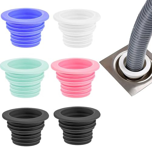 Waschmaschine Abfluss Adapter 6 Stück,Abflussrohr Dichtung Schlauch,Siphon Waschmaschine Adapter,Ablaufschlauch Verlängerung,für Waschmaschine Badezimmer Küche für Schläuche 38-48 mm Durchmesser