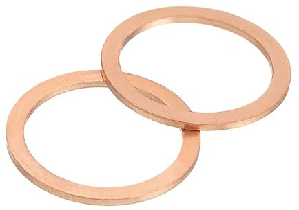 QUARKZMAN M24 Rondelle Plate, 15 Pcs Rondelles Plates à Anneau en Cuivre 30mm OD Joint d'Étanchéité en Métal pour Vis, Boulons, Écrous