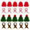 Set di 40 mini cappelli natalizi e sciarpe, mini berretti per fai da te, piccoli cappelli natalizi, bottiglie di liquore, Natale, per Natale, per bottiglie di vino, feste di Natale