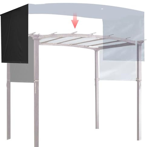Candatura di sostituzione della pergola Copertura per tonalità pergola pergola da 12x7 ft copertura pergola in poliestere con rivestimento pergolato impermeabile e protezione solare con 4 c