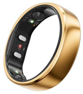 RingConn Gen 2 Smart Ring, weltweit erstes Schlafapnoe-Monitoring, Keine App-Abonnement, 12 Tage Akkulaufzeit, Stress-/Herzfrequenz-/Frauen-Gesundheits-Tracker, kompatibel mit Android und iOS