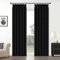 MRTREES Vorhang kinderzimmer gardinen schwarz verdunkelung gardinen mit kräuselband Wohnzimmer gardinen modern Set Blackout Vorhang für Schlafzimmer Küchen jugendzimmer Junge 245x140cm (HxB) 2er Set