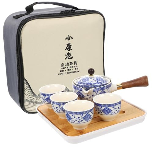 Ciieeo Juego de Tazas de Té de Cerámica Kit Portátil para Preparar Té Chino Vajilla Decorativa para El Hogar