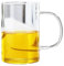 Swtgaah Tazza trasparente in vetro per la separazione dell'acqua e tè, 500/350 ml, tazza da tè in vetro borosilicato, set da 3 pezzi, bicchieri da vista montagna (500 ml)