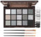 Goth Lidschatten Schwarz, 15 Farben Smoky Eyeshadow Palette, Matt Schimmer Lidschatten Palette, Hochpigmentiert Gothic Make Up Palette, Wasserfest & Langlebig Halloween Liedschatenpalete mit 3 Pinsel