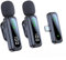 Entgoinggo USB C Wireless Lavalier Microphone, with Noise Reduction for Vlog Live Streaming Compact Bi directional Magnetic Clip on Mic(One to One)