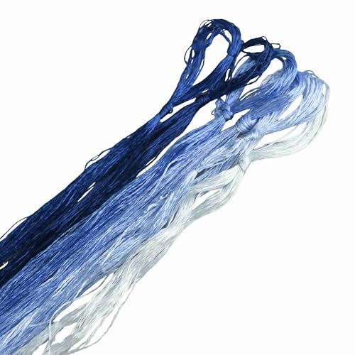 MINGGUXIUYI – 6 colori di fili in pura seta di gelso, 22 m ciascuno – Filato di seta premium per ricamo a mano, punto croce e artigianato artistico (11)