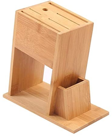 DANNMPX Soporte Cuchillos Estante del Almacenamiento De Los Cuchillos del Tenedor del Utensilio del Bloque De La Cocina del Bambú De Madera for La Cocina Porta Cuchillos Cocina