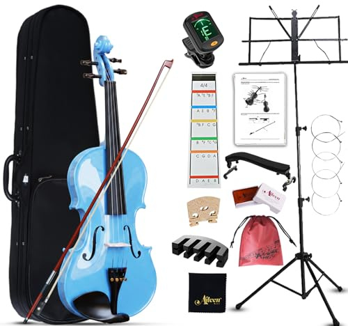 Aileen Student Violin for Beginners (blue, 4/4 full size)